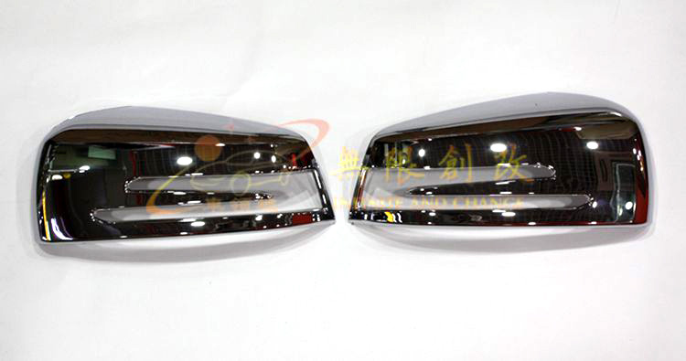 奔驰W204倒车镜框 C180C200C260C300电镀后视镜罩 倒车镜盖 镜框